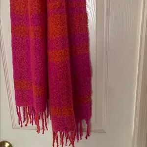 Vibrant 🩷🧡Pink and Orange Scarf;Gorgeous Soft Knit Fabric;Dressy or Casual;78” L